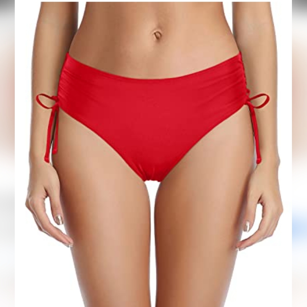 NWT Tempt Me Lipstick Red Bikini Bottoms